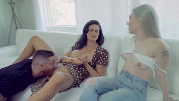 Stepmom greets stepson with her new partner & gets a hot tit fuck - sexu.com on poweredporn.com