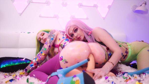 Lesbians use the big toys for their limitless anal oral - xbabe.com on poweredporn.com