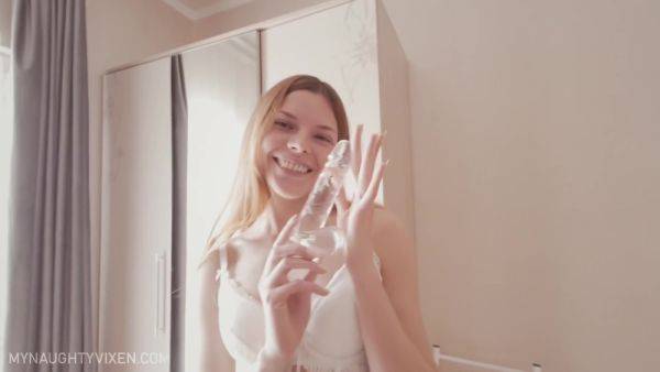 Pov - He Fucks Me In Front Of The Mirror While I Suck A Dildo - Mynaughtyvixen - hclips.com on poweredporn.com