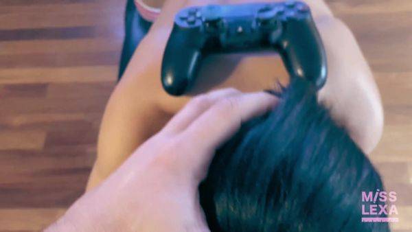 Lexa Fucks Her Boyfriend While He Plays Video - amateur homemade hardcore - xhand.com on poweredporn.com