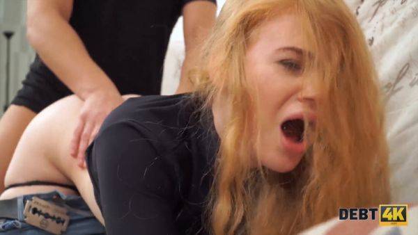 Busty blonde Eliz Benson pays off her debt with a hot blowjob and hardcore anal - sexu.com - Russia on poweredporn.com