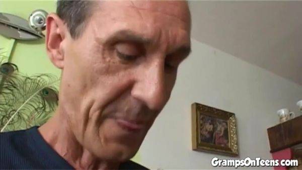 Filthy teen fucks oldie after sucking on his hard dick - txxx.com on poweredporn.com