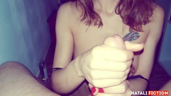 Natali Fiction - Sensual Handjob With Cum In Mouth - hclips.com on poweredporn.com