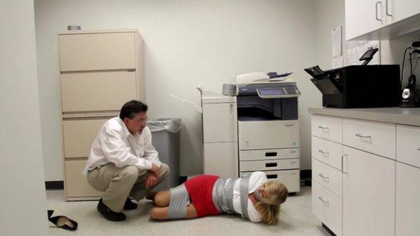 Horny Big-breasted Blondie Secretary Tied - Bondage - hclips.com on poweredporn.com