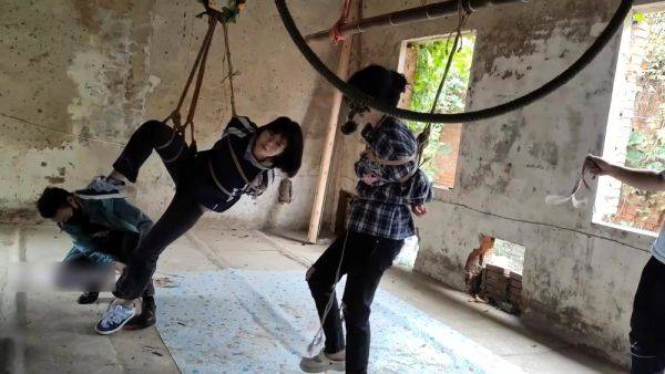 Two girls suspended in an abandoned house - drtuber.com - China on poweredporn.com