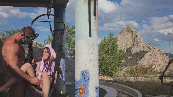 Red & Mr. Wolf Play On A Sex Swing - hclips.com on poweredporn.com