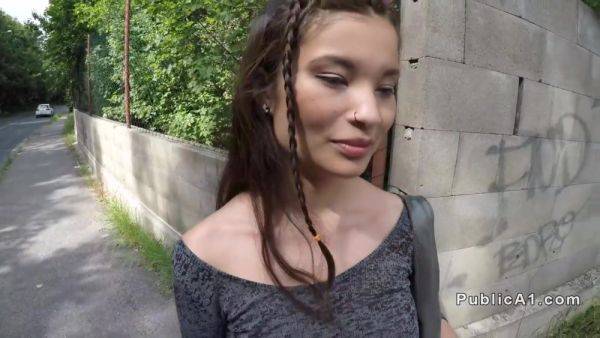 Amateur Flashes Big Tits And Hairy Pussy - videomanysex.com on poweredporn.com