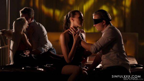 Erotic foursome leads horny females to shivering orgasms - xbabe.com on poweredporn.com