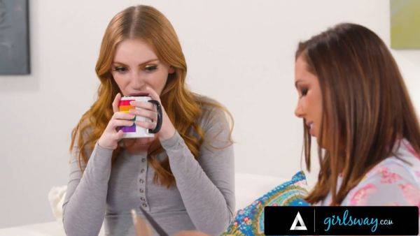 Jenna Sativa dominates Maya Kendrick with a strap-on in hot lesbian action - sexu.com on poweredporn.com