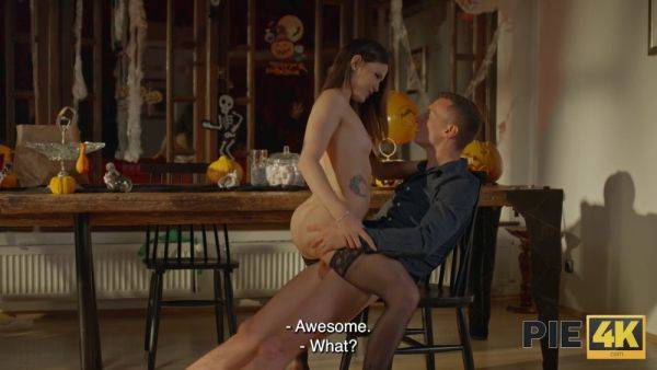 Charlie Dean & Lucy Mendez get nailed hard in a Halloween creampie video - sexu.com on poweredporn.com