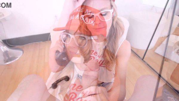 Nicole Clitman's Pretty Face and Natural Tits Get a Big Cock Blowjob and Cum Swallowing Treat - sexu.com on poweredporn.com