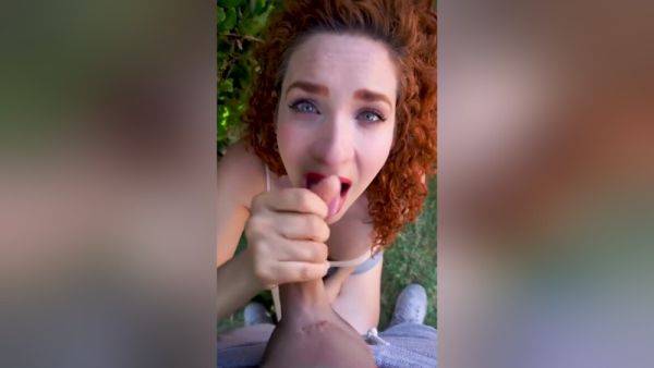 Vincent & Ashley - Quick Blow Job In The Park - hclips.com on poweredporn.com