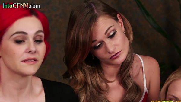 CFNM HJ Brit babes wank cock in group HJ femdom action - txxx.com - Britain on poweredporn.com