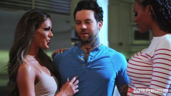 She Came Back: Reality Hardcore Interracial Threesome Scene 4 with Sexy Slut Halle Hayes and Ebony Babe - xhand.com on poweredporn.com