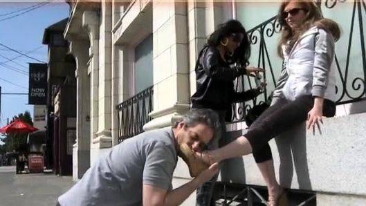 Bossy Delilah mistresst public foot humiliation with - drtuber.com on poweredporn.com