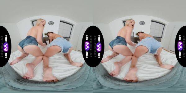 Lili Charmelle & Lulu Love have a wild solo session, cumming together to orgasm - sexu.com on poweredporn.com