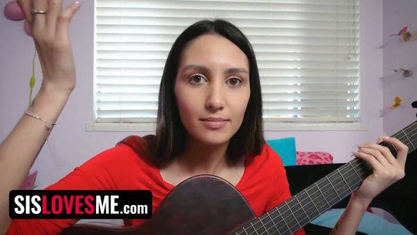 Step siblings teach each other how to make a man cum with their big tits and tight pussies in SisLovesMe Full Movie - sexu.com on poweredporn.com