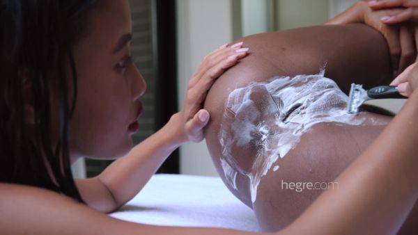 Chloe & Hiromi - Pussy Shaving, Massage & Masturbation - Skinny wet Asian sluts - xhand.com on poweredporn.com