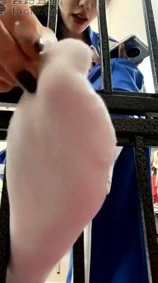 Dominant Asian Girl's Nylon's Feet Punishment - drtuber.com - Japan on poweredporn.com