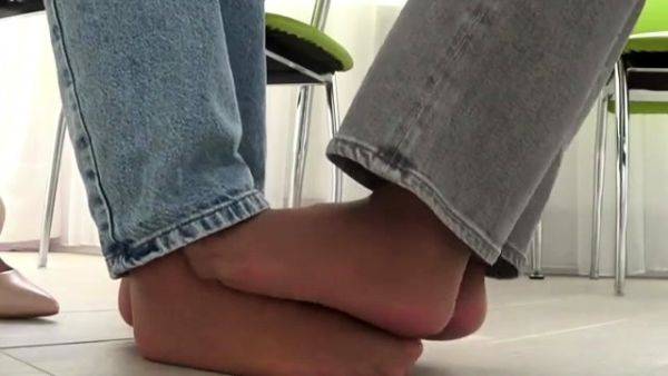 My Fetish Fantasies - Footsie under the table in nylon - drtuber.com on poweredporn.com