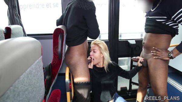 Pretty Serbian Blonde Unexpectedly Meets 2 Strangers Who Fuck Her On A Bus And Dp At The Hotel! - Cherry Kiss - hclips.com - Serbia on poweredporn.com