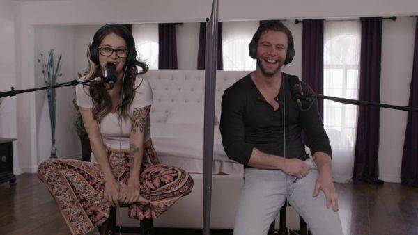 Maddy May, the tattooed babe, goes wild on Seth Gamble's cock in this steamy reality porn - sexu.com on poweredporn.com