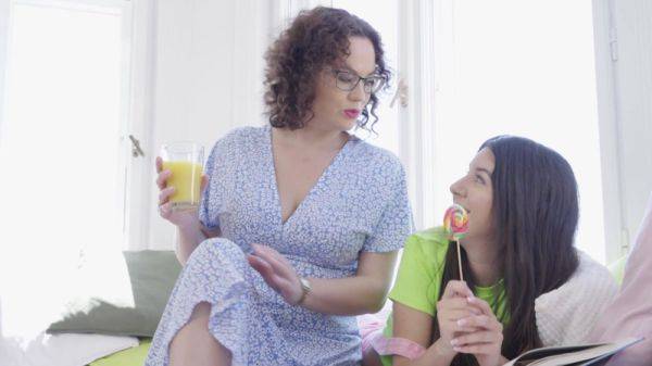 Mature mom and her slutty stepdaughter are in for a spicy play - hellporno.com on poweredporn.com