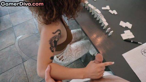 Ink gaming busty babe drilled in POV by big white dick - txxx.com on poweredporn.com