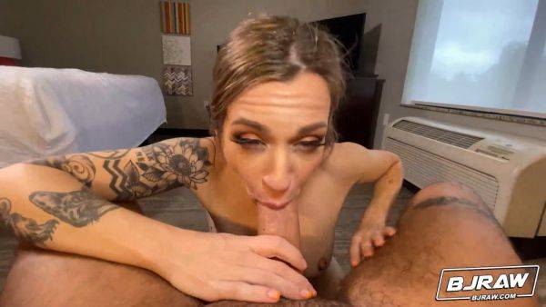 Watch Rory Knox get her small tits gagged and face wrecked by a huge cock in POV BJRAW - sexu.com on poweredporn.com