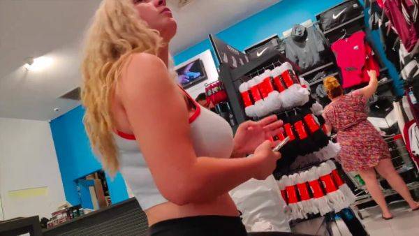 Big boobs Mom shopping - voyeurhit.com on poweredporn.com