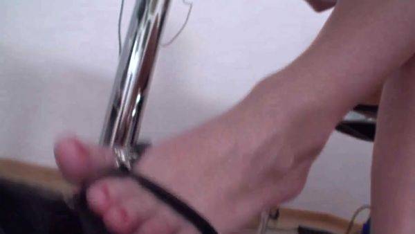 Jessica dangling feet under the table by Foot Girls - hotmovs.com on poweredporn.com