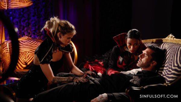 Erotic fantasy threesome leads these fine females to impeccable sex - xbabe.com on poweredporn.com