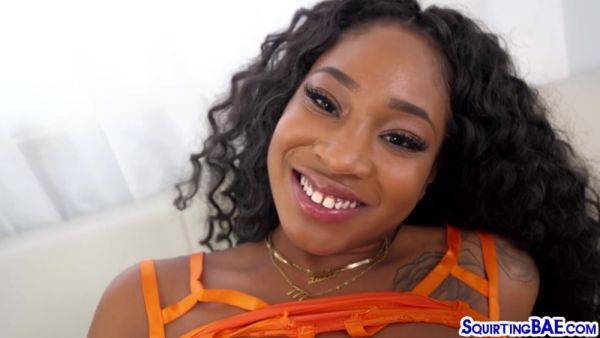 Squirting ebony fucked in anal hole by big white dick - txxx.com on poweredporn.com