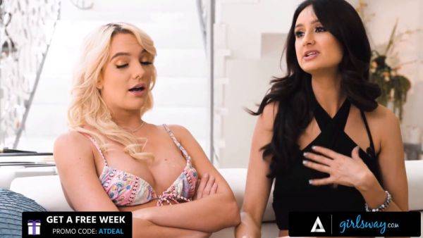 Eliza Ibarra cheats on her girlfriend with the hot Kenzie Anne on a Couple Vacation - sexu.com on poweredporn.com