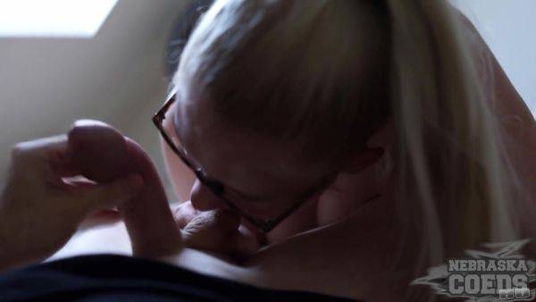 Pov Blowjob Between The Scenes With Sexy Young Mia She Loves Licking Balls And Swallowing Cum - hotmovs.com on poweredporn.com