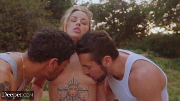 Naughty Cowgirl Anna Claire Devours Two Hard Cocks - videomanysex.com on poweredporn.com