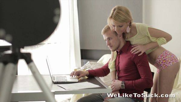 Adorable blonde loves boyfriend's tongue in her ass and pussy - xbabe.com on poweredporn.com