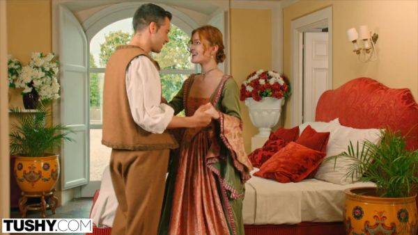 Slim Small-titted Redhead Beauty Indulges In Sweet Fantasies Of Passionate Anal Sex - anysex.com on poweredporn.com