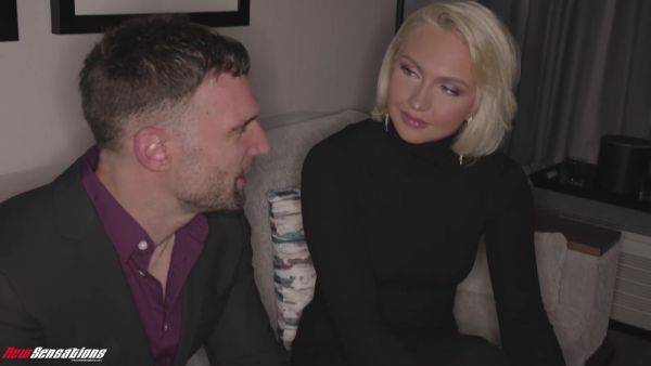 Hot Blonde Cheating Wife Falls Right To Her Knees (bambi Barton) - videomanysex.com on poweredporn.com