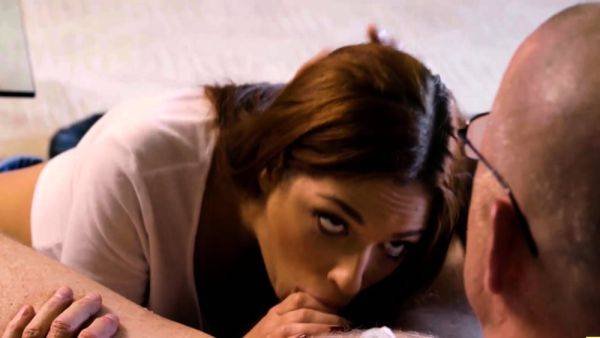 GF hooks up BFs stepfather pay for rent - drtuber.com on poweredporn.com