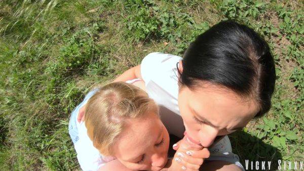 Vicky Sixxx, Black Lynn And Simon Winternight - Two Smoking Girls Sucks Together - hclips.com on poweredporn.com