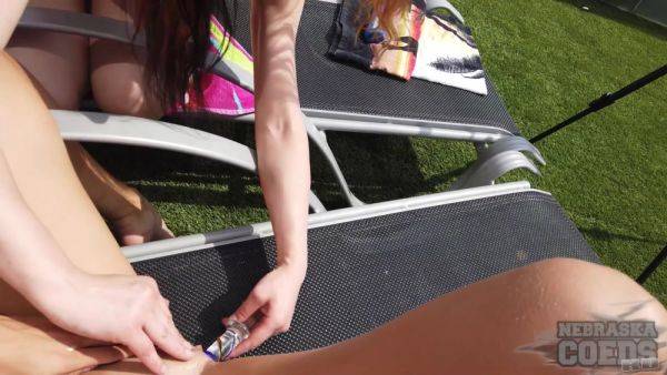 Ginger Spinner Lea And Miss Pussycat Pov Sunbathing Dildo Play And Jacuzzi - hotmovs.com on poweredporn.com