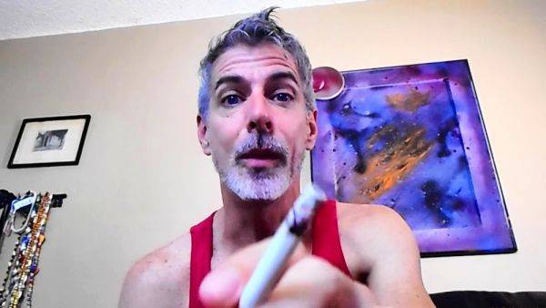 Daddy Richard Lennox smokes while taunting his stepson - drtuber.com on poweredporn.com
