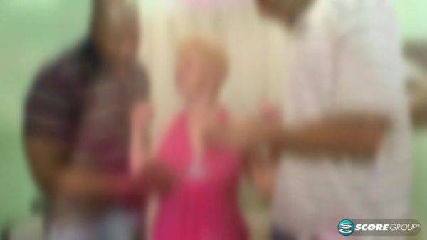 Two Big Black Cocks For The Golden Girl - hotmovs.com on poweredporn.com