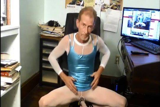 ROBERT R MILGATE SHEER WHIT BODYSTOCKING AND HEELS - drtuber.com on poweredporn.com