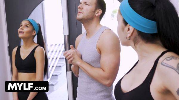 Cassandra shares her juicy Latina BFF Katya's big meat with Lucky Stud's big dick - MyLF - sexu.com on poweredporn.com