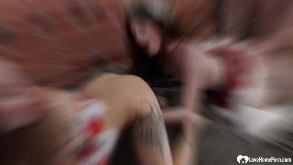 Teaching two horny babes a harsh lesson - hotmovs.com on poweredporn.com