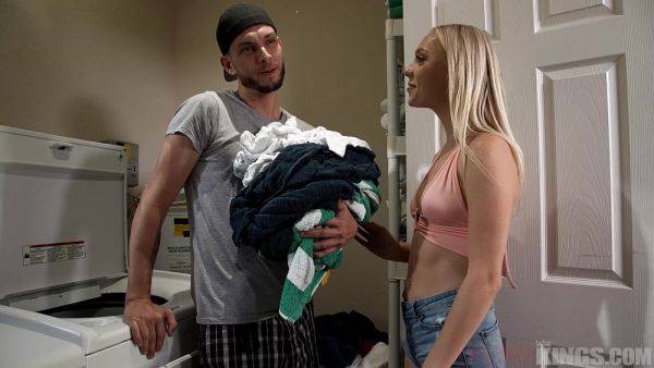 Steamy blonde sis gets intimate once feeling the brother's cock in her hands - hellporno.com on poweredporn.com