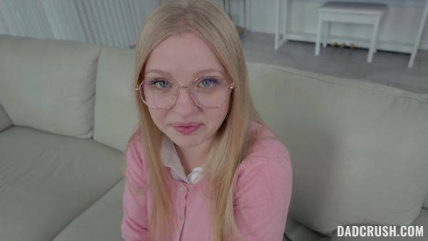 Nerdy girl learns everything about sex with friend's step daddy - anysex.com on poweredporn.com