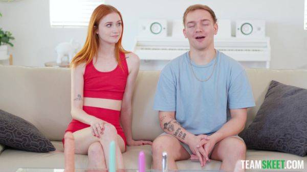 Thin redhead moans and shivers in lust for more as the dick goes firmly down the tube - hellporno.com on poweredporn.com